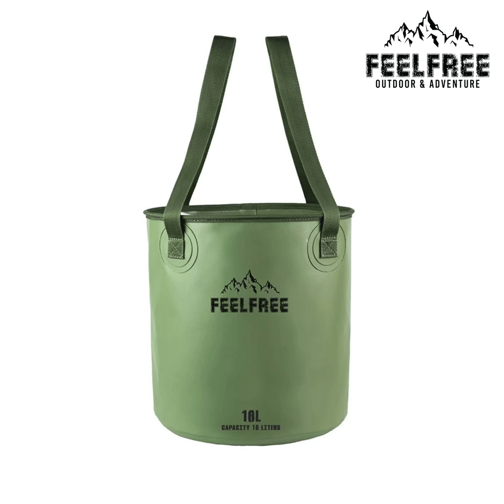 ถังน้ำพับได้แบบพกพา FEELFREE FOLDABLE WASH BASIN 10L สีเขียว